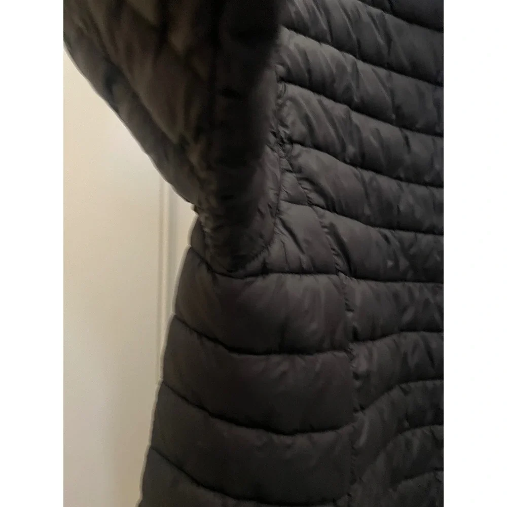 H&M Mens Black Lightweight Slimfit Hooded Gorpcore Winter Puffer Jacket Sz Sm